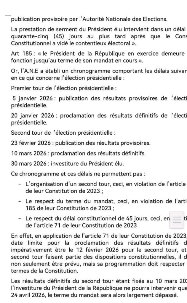 Le BRDC dénonce le chronogramme électoral de l’ANE : « illégal et anticonstitutionnel » 1000161763 631x1024